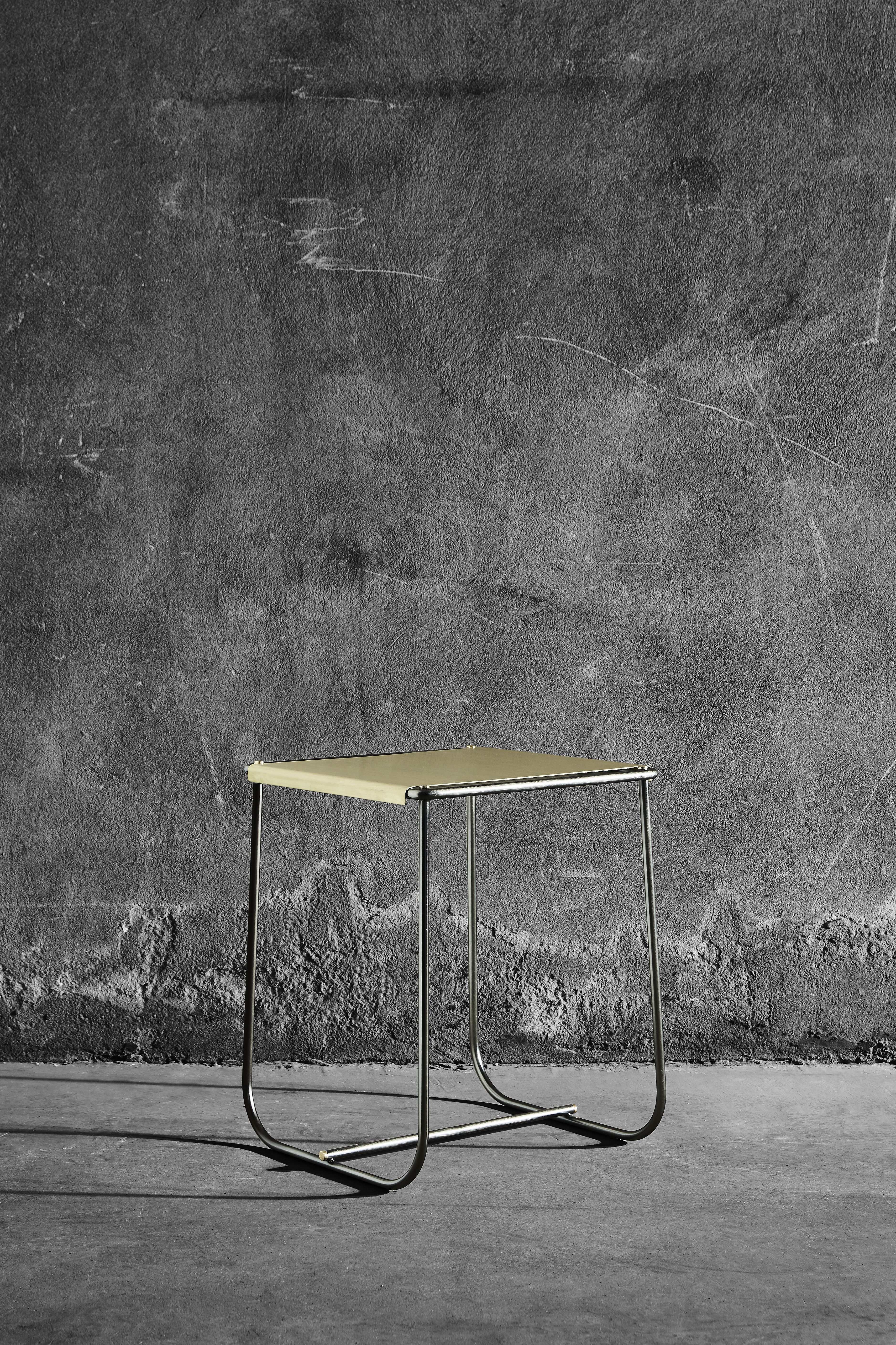 stam metal brass stool by laboratore innocenti design office for Mingardo